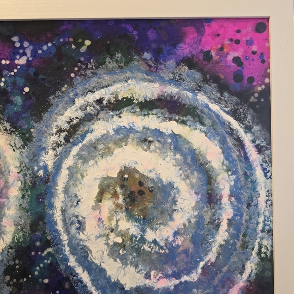 HANDCRAFTED Abstract Painting HANDMADE Artwork HANDPAINTED Wall Art Decor Framed - Picture 6 of 14